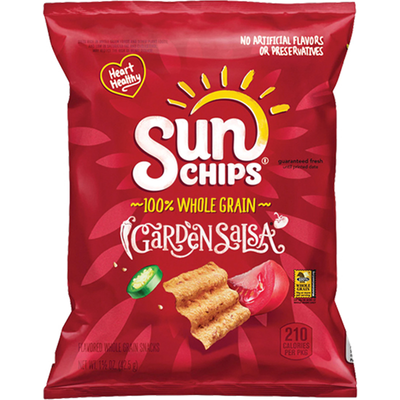 Sun Chips Flavored Whole Grain Snacks Garden Salsa 1.5 oz Bag