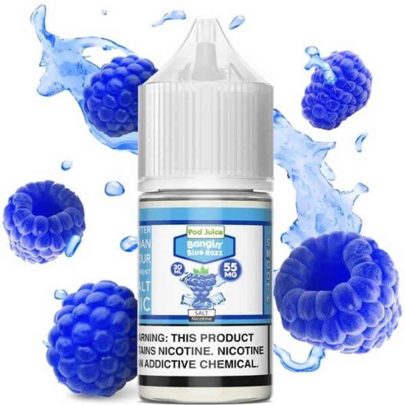 Pod Juice Salt Nic Banging Blue Razz 30mL