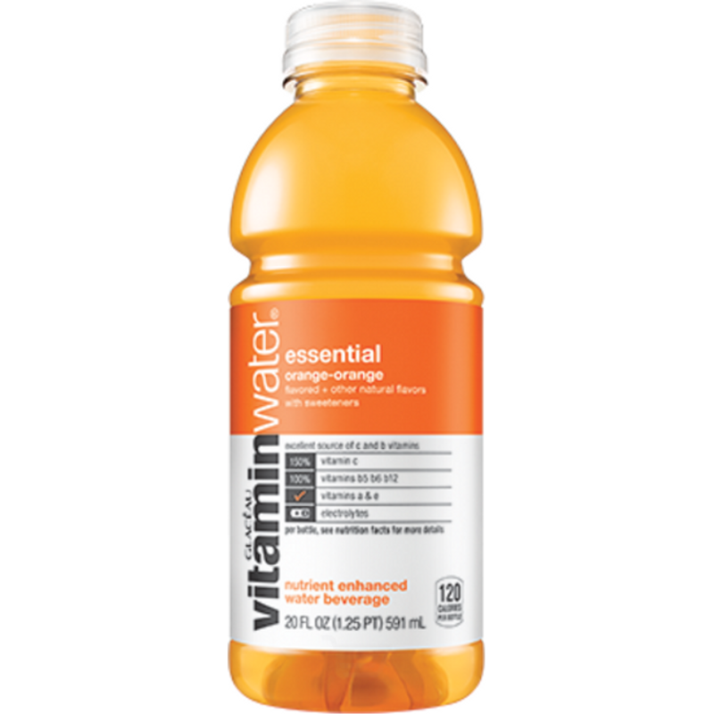 Glaceau Vitamin Water Zero Nutrient Enhanced Water Beverage Rise - Orange 20 oz Bottle